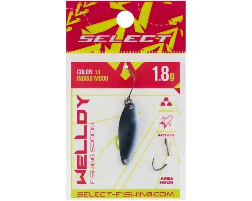 Блешня Select Welldy 1.8g 31mm 13 Indigo Mood (1870.80.90)