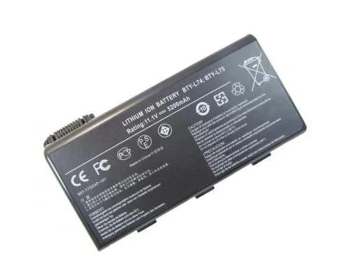 Акумулятор до ноутбука AlSoft MSI BTY-L74 5200mAh 6cell 11.1V Li-ion (A41554)