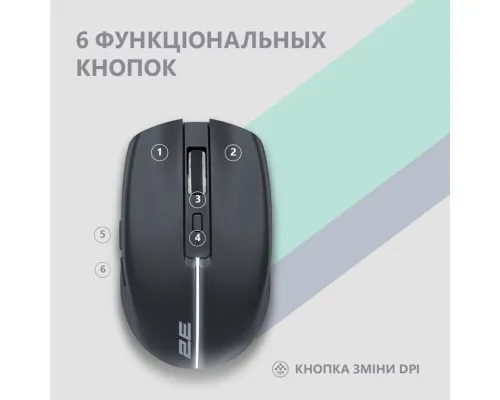 Мишка 2E MF270 Silent Rechargeable Wireless Black (2E-MF270WBK)