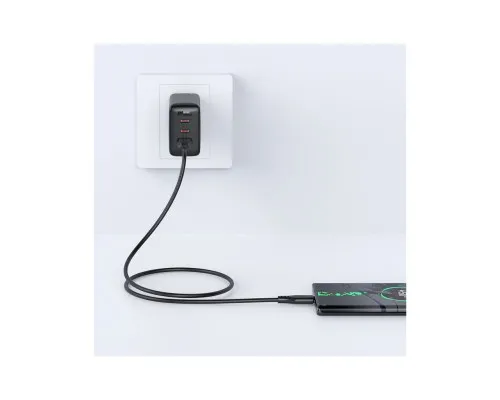 Дата кабель USB 2.0 AM to USB-C 1.2m 3.0A TPE Black Acefast (6974316280866)