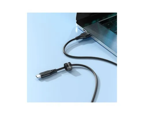 Дата кабель USB 2.0 AM to USB-C 1.2m 3.0A TPE Black Acefast (6974316280866)