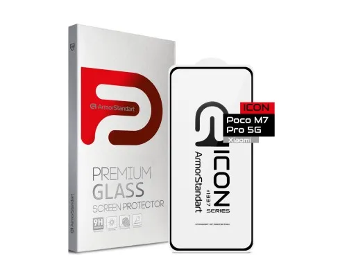 Скло захисне Armorstandart Icon Xiaomi Poco M7 Pro 5G Black (ARM83139)