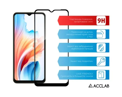 Скло захисне ACCLAB Full Glue Oppo A38 4G Black (1283126588570)