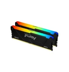 Модуль пам'яті для комп'ютера DDR4 16GB (2x8GB) 3200 MHz Beast Black Kingston Fury (ex.HyperX) (KF432C16BB2AK2/16WP)