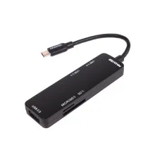 Концентратор Maxxter USB-C to 1xUSB 3.0 + 2xUSB 2.0 + SD/TF (HU3C-3PTF-01)