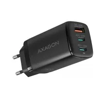Зарядний пристрій AXAGON 1xUSB + 2xUSB-C 65W QC4+ PD3.0 PPS black (ACU-DPQ65)
