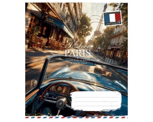 Зошит Школярик I love Paris 48 аркушів лінія (048-3615L)