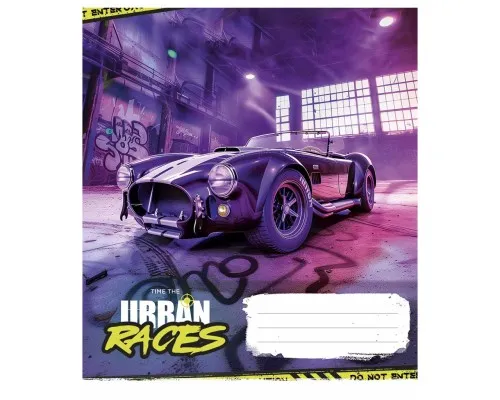 Зошит Школярик Time the urban races 36 аркушів лінія (036-3439L)