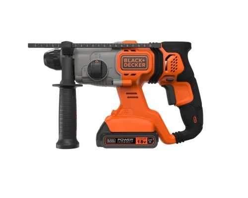 Перфоратор Black&Decker SDS-Plus,18 В, 2Ah, 1.2 Дж, 3 режими, сумка, 2.2 кг (BCD900D1S)