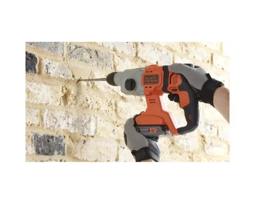Перфоратор Black&Decker SDS-Plus,18 В, 2Ah, 1.2 Дж, 3 режими, сумка, 2.2 кг (BCD900D1S)