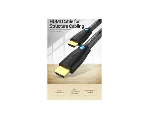Кабель мультимедійний HDMI M to HDMI M 10.0m V2.0 4K60Hz black Vention (AAMBL)
