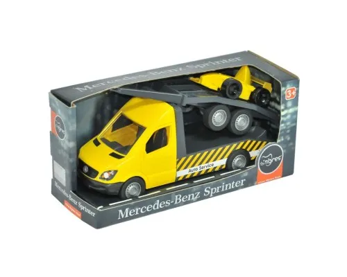 Спецтехніка Tigres Mercedes-Benz Sprinter евакуатор з лафетом (жовтий) (39741)