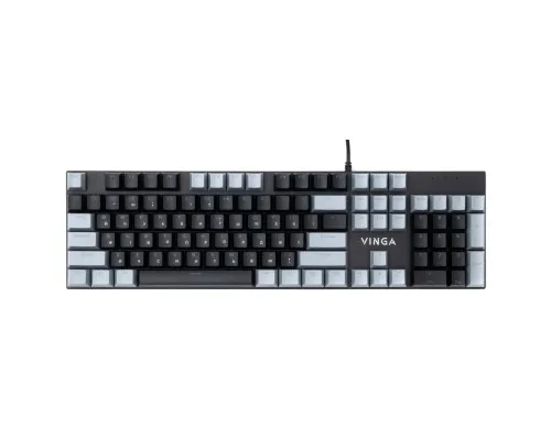 Клавіатура Vinga KBGM-090 LED Blue Switch USB Grey/Black (KBGM-090BL Grey/Black)