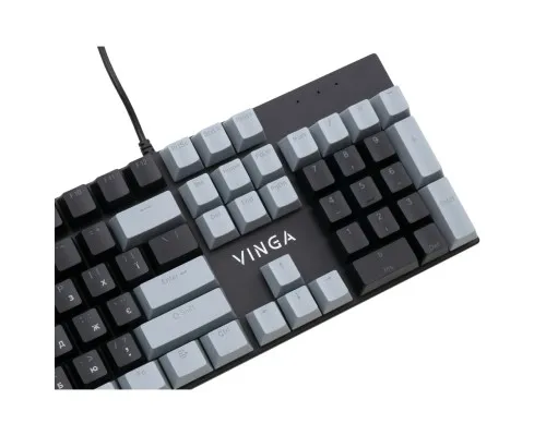 Клавіатура Vinga KBGM-090 LED Blue Switch USB Grey/Black (KBGM-090BL Grey/Black)