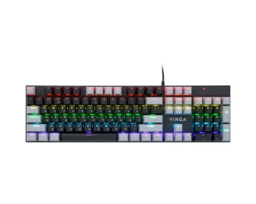 Клавіатура Vinga KBGM-090 LED Blue Switch USB Grey/Black (KBGM-090BL Grey/Black)