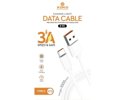Дата кабель USB 2.0 AM to USB-C 3A XoKo (XK-3-TC)