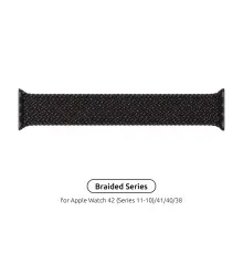 Ремінець до смарт-годинника Armorstandart Braided Solo Loop для Apple Watch 42 (Series 11-10)/41/40/38 Black Unity Size 2 (120 mm) (ARM64894)