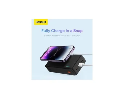 Батарея універсальна Baseus Airpow 30000mAh 20W PD/3.0, QC/3.0, black (PPQD090101)