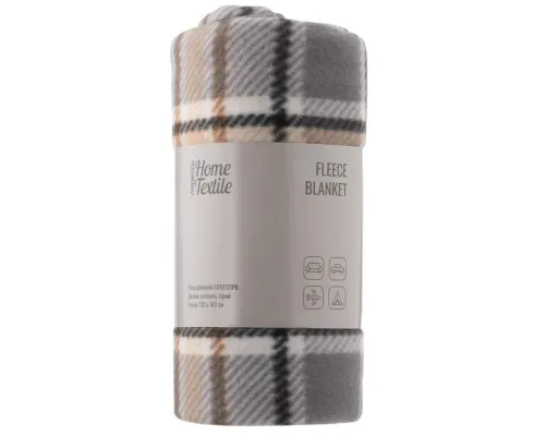 Плед Ardesto Fleece 100% поліестер, сірий 130х160 см (ART0721PB)