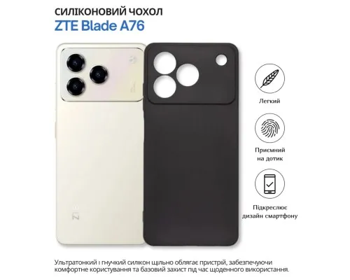 Чохол до мобільного телефона BeCover silicone ZTE Blade A76 4G Black (714934)