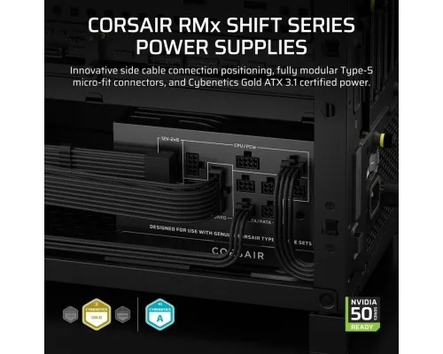 Блок живлення Corsair 1000W RM1000x Shift ATX 3.1 (CP-9020300-EU)