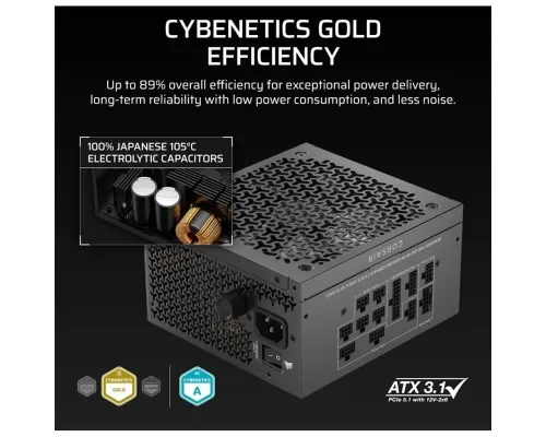Блок живлення Corsair 1000W RM1000x Shift ATX 3.1 (CP-9020300-EU)