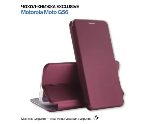 Чохол до мобільного телефона BeCover Exclusive Motorola Moto G56 Red Wine (715492)