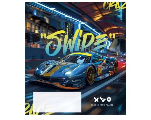 Зошит Школярик Night racers 36 аркушів лінія (036-3452L)