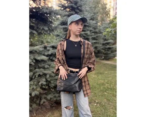Сумка Vintage З натуральної шкіри Чорна (23014)