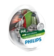 Автолампа Philips H4 LongLife EcoVision, 2шт (12342LLECOS2)