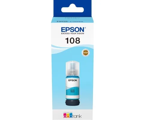 Контейнер з чорнилом Epson 108 EcoTank L8050/L18050 light cyan (C13T09C54A)