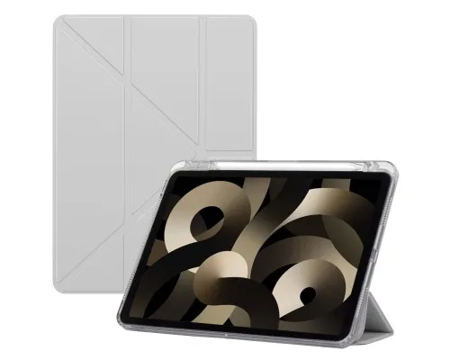 Чохол до планшета BeCover Ultra Slim Origami Transparent Apple Pencil Apple iPad Air (4/5) 2020/2022 10.9" Gray (711103)