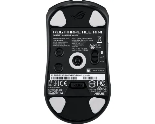 Мишка ASUS ROG Harpe Ace Mini Wireless/Bluetooth/USB Black (90MP03Z0-BMUA00)