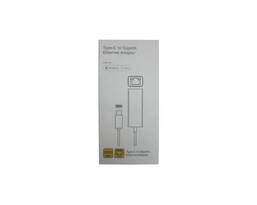 Адаптер USB-C to RJ45 Ethernet 1000Mbps Dynamode (DM-AD-GLAN-C)