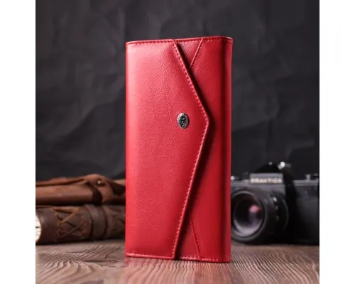 Гаманець ST Leather З натуральної шкіри Червоний (22545)