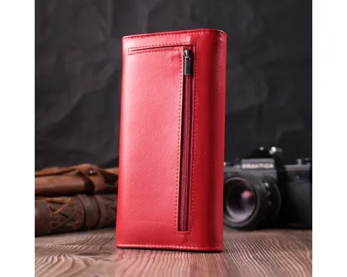 Гаманець ST Leather З натуральної шкіри Червоний (22545)