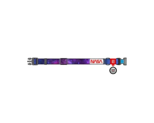 Нашийник для тварин WAUDOG Nylon з QR адресником "NASA21" пластиковий фастекс XXL (284-0148)
