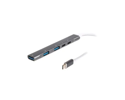 Концентратор Maxxter USB-C to 1xUSB 3.0 + 2xUSB 2.0 + 1xUSB-C PD100W + 1xUSB-C (HU3C-4P1PD-01)