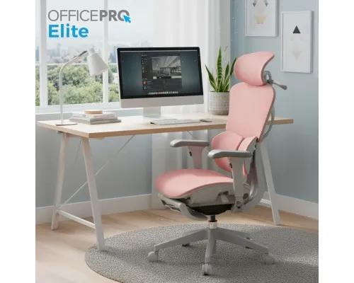 Офісне крісло OfficePro Elite OC950GLP Gray/Light Pink (OC950GLP)