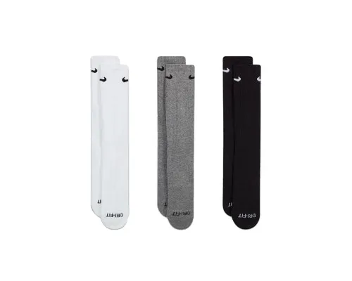 Шкарпетки Nike U NK EVERYDAY PLUS CUSH CREW SX6888-964 38-42 3 пари Білий/Чорний/Сірий (194955548233)