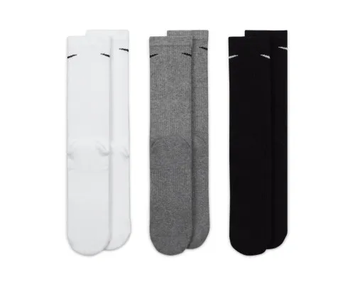 Шкарпетки Nike U NK EVERYDAY PLUS CUSH CREW SX6888-964 38-42 3 пари Білий/Чорний/Сірий (194955548233)