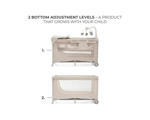 Дитячий манеж Kinderkraft с пеленатором Joy 2 Beige (5902533925162)