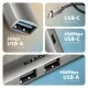 Концентратор AXAGON USB-C to 1xUSB-A 5Gbps + 2xUSB-A 480Mbps + 1xUSB-C 480Mbps 0.12m aluminum (HUE-STC)