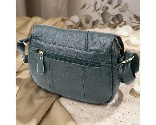 Сумка Vintage З натуральної шкіри Зелена (22970)