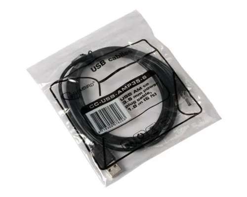 Кабель живлення USB to DC 3.5x1.0mm 5V 1.8m Cablexpert (CC-USB-AMP35-6)