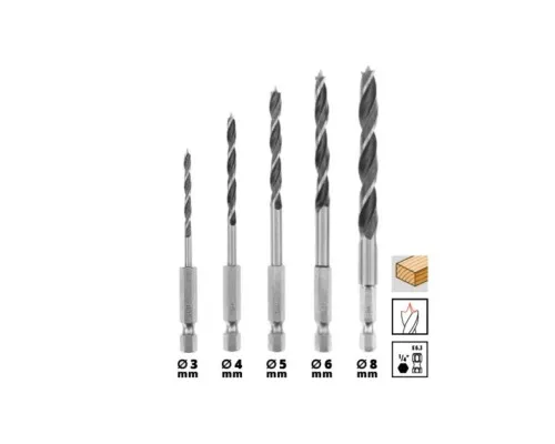 Набір свердл Einhell універсальний, 2-8мм, 16 шт, кейс (108953)