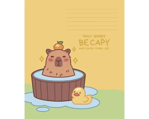 Зошит Школярик Capybaras 12 аркушів клітинка (012-3629K)
