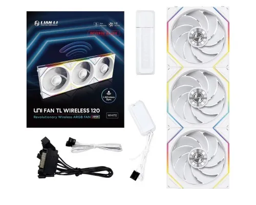 Кулер до корпусу Lian Li Uni Fan TL WIRELESS Reverse, 120-3, Wh (G99.12RTL1W3W.00)