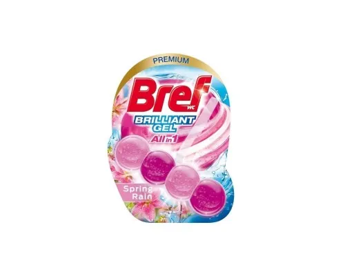 Туалетний блок Bref Блискучий гель Весняний дощ 42 г (9000101509182)