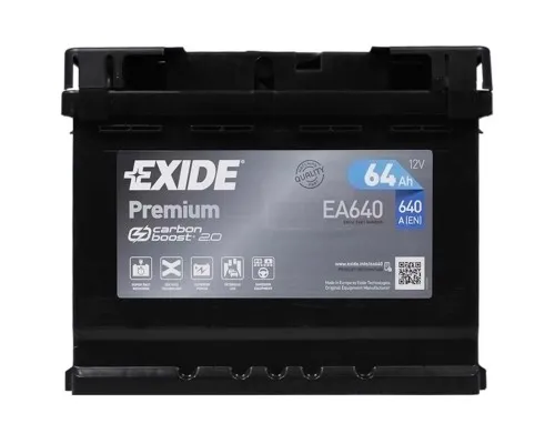 Акумулятор автомобільний EXIDE PREMIUM 64A (EA640)